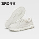 零度zero男鞋秋季新款純色復古潮鞋子男增高休閑鞋厚底運動(dòng)鞋 米白 41