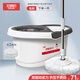 好媳婦旋轉拖把38cm2個(gè)棉頭 液壓桿雙驅動(dòng)免手洗家用一拖凈不銹鋼籃