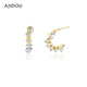 AJIDOU阿吉豆耳環(huán)女款時(shí)尚休閑耳釘耳飾禮物 金色 2個(gè)