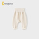 童泰（TONGTAI）寶寶褲子秋冬純棉保暖嬰兒長(cháng)褲pp褲兒童高腰護肚家居褲米白100cm