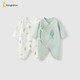童泰（TONGTAI）嬰兒連體衣春秋季純棉衣服初生寶寶蝴蝶哈衣爬服和尚服綠色52cm
