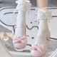 正版喵叔家原創(chuàng  )新款小熊奶芙小低跟圓頭洛麗塔日常學(xué)生風(fēng)蘿莉lo鞋 粉色蝴蝶結+鈴鐺 36