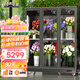 頂邦（DINGBANG) 鮮花保鮮柜 花店商用大容量風(fēng)冷鮮花保鮮冰箱冰柜冷柜冷藏柜水果飲料鮮花展示柜 【玻璃加熱除霧款】平層款大三門(mén)黑色(免倒水)