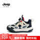 Jeep吉普男童春秋兒童運動(dòng)鞋軟底輕便冬季跑步鞋女童2025新款二棉童鞋 深藍紅【皮面】 31 鞋內長(cháng)約19.8cm