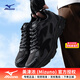美津濃（MIZUNO）男鞋 25秋季新款RACER S運動(dòng)鞋舒適透氣緩震休閑輕便跑步鞋 【RACER S】幻影黑武士 40碼以上建議拍小半碼 42.5 (275mm)