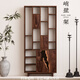 侘寂風(fēng)博古架實(shí)木多寶閣商鋪茶葉茶杯展示柜茶壺擺件置物架收納架 峭壁架