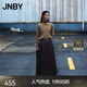JNBY/江南布衣秋冬巴素蘭羊毛針織衫拼色修身長(cháng)袖高彈柔軟5OA312910 276/米卡其色系 M