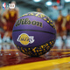 Wilson威爾勝NBA球隊橡膠涂鴉系列湖人隊青少年成人室外7號籃球