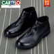 卡帝樂(lè )鱷魚(yú)（CARTELO）英倫馬丁靴男高幫拉鏈切爾西男靴真皮商務(wù)休閑皮鞋男牛皮靴子短靴 黑色 單靴 40