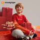 moodytiger【新年系列】兒童衛衣柔軟挺括26年春男女童空氣層紅色圓領運動衣 新春紅 160