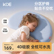 KDE兒童枕頭嬰兒寶寶硅膠枕6個(gè)月以上嬰幼兒枕1-3歲6-12歲透氣可水洗 K3-碧空藍6個(gè)月-3歲【枕高3cm】