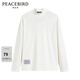 太平鳥(niǎo)男裝 短袖t恤男圓領(lǐng)休閑夏季潮流時(shí)尚長(cháng)袖上衣體恤 白色1(合體) L