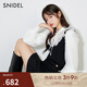 SNIDEL秋冬荷葉邊蕾絲系帶雪紡袖針織衫上衣SWNT245231 混合色 均碼 （F）
