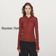 Massimo Dutti秋冬新品2025 女裝 復古優(yōu)雅高級感設計款內搭長(cháng)袖T恤 06273574 酒紅色 XS (CN 165/84A)