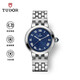 帝舵（TUDOR）玫瑰 瑞士手表 鋼帶藍盤(pán) 機械女表 34mm M35800-0009