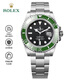 勞力士（ROLEX）潛航者型 綠水鬼 自動(dòng)機械表 蠔式鋼 41mm M126610LV-0002
