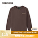 斯凱奇（Skechers）2025秋季新款舒適寬松休閑上衣時(shí)尚針織長(cháng)袖T恤 深焦糖棕/05U5 XL