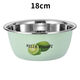 雄沃馳不銹鋼盆廚房和面盆打蛋盆加深盆洗菜盆洗臉盆家用洗米瀝水盆 高顏值食品用18cm