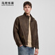馬克華菲休閑百搭春秋新款男士皮衣時(shí)尚設計防水抗皺耐磨舒適皮衣外套男