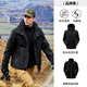 JEEP服裝秋冬季新品男女戶(hù)外三合一沖鋒夾克上衣男女連帽加絨休閑外套 品牌黑(2025升級款可拆卸抓絨內膽) 3XL /170--190