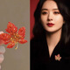 紅色楓葉胸花滿(mǎn)鉆胸針高檔女精致別針高級感氣質(zhì)西服高端迎賓配飾 楓葉胸針
