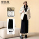 雪茜曼美拉德半身裙女冬季加絨遮胯高腰a字顯瘦歐棉絨直筒時(shí)尚長(cháng)裙