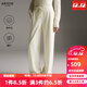 艾諾絲雅詩(shī)【商場(chǎng)同款】2025冬季新款百搭抽繩系帶直筒針織褲休閑褲41023130 奶油米 M
