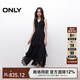 ONLY 2025春季浪漫法式V領(lǐng)修身中長(cháng)裙無(wú)袖連衣裙女|125207042