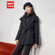 IEF/愛(ài)依服2025冬季新款韓版時(shí)尚小眾設計通勤百搭輕羽絨中外套 黑 M