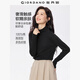佐丹奴（Giordano）T恤女基礎款打底衫純棉上衣奢滑觸感高領(lǐng)長(cháng)袖t恤女05322804
