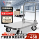 光環(huán)不銹鋼手推車(chē)平板車(chē)304鋼板車(chē)小推車(chē)折疊便攜搬運拉貨車(chē)防銹拖車(chē) 304【90*60】載重1000斤6寸烽火剎車(chē)輪