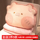 達克鴨卡通抱枕被子兩用午睡枕頭二合一汽車(chē)靠墊沙發(fā)辦公室睡覺(jué)靠枕 豆沙粉小豬+粉毯子1*1.7米 40cm*35cm