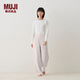 MUJI女式發(fā)熱毛毛紗家居長(cháng)褲女士睡褲褲子保暖25年冬季 FD36CC5A 煙熏粉色 S -M(160/66A)