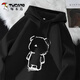 啄木鳥(niǎo)（TUCANO）衛衣男連帽秋冬季新款重磅帽衫青少年學(xué)生寬松大碼加絨加厚男衛衣 【常規春秋款】黑/守望小熊 L （重115-130斤高165-175）