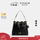 蔻馳（COACH）【禮物】奧萊女士女包絎縫細節EVELYN 36號單肩包手提包腋下包 IM/黑色