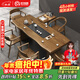 優(yōu)特明實(shí)木茶桌椅組合辦公室茶臺茶盤(pán)一體泡茶桌新中式家用大板茶桌 (豪華)1.8桌+學(xué)椅+統椅4+茶柜