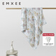 嫚熙（EMXEE）嬰兒紗布浴巾純棉寶寶新生兒童浴巾大尺寸洗澡包裹包巾 夢(mèng)幻樂(lè )園 110×110cm