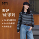 麥檬【特調藍咖撞色】MM復古流行羊毛羊針織衫套頭毛衣polo26新品 套頭-POLO領(lǐng)-藏青5H1930492 M