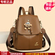 雪愛(ài)袋鼠品牌女士雙肩包2026新款送媽媽老婆百搭韓版百搭休閑旅游背包 棕色[贈禮盒裝+掛件+手包卡包]