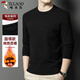 啄木鳥(niǎo)（TUCANO）毛衣男士秋冬時(shí)尚圓領(lǐng)針織衫舒適保暖百搭男裝上衣打底衫 黑色XL