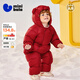 迷你巴拉巴拉[三防]寶寶嬰兒羽絨連體衣包手包腳保暖三防護肚抗寒加厚新款