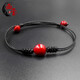 西璽 相思豆手鏈紅豆情侶手串時(shí)尚個(gè)性手工編織男女手繩 抽拉款（可調節） 手鏈周長(cháng)約20cm-21cm