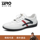 零度Zero男士休閑鞋2025新款舒適男鞋免系帶百搭低幫運動(dòng)慢跑鞋男 白色 41 【皮鞋尺碼】