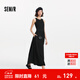 森馬連衣裙女高腰拼接背心裙百搭2025夏新款優(yōu)雅圓領(lǐng)長(cháng)裙通勤chic 黑色90001 M