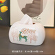 俏芭妃紙巾盒擺件客廳抽紙餐巾創(chuàng  )意陶瓷北歐風(fēng)格餐桌輕奢風(fēng)茶幾ins紙抽 有鹿+彈簧支架