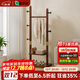 千禧華府衣架落地立式實(shí)木衣帽架臥室掛衣服入戶(hù)轉角晾衣架雙層40cm