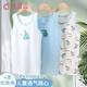 頂瓜瓜兒童背心夏季95%純棉薄款男童寶寶小孩男孩大童內穿運動(dòng)打底背心 逃跑恐龍3件裝 150 (建議身高140-150cm)