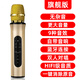 ESSONIO無(wú)線(xiàn)藍牙麥克風(fēng)K6L話(huà)筒音響一體麥克風(fēng)手機電視家用k歌專(zhuān)用支持雙機對唱和TF卡播放適用于全民K歌 金色