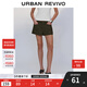 UR2025秋季新款女裝時(shí)尚美式休閑百搭棉質(zhì)熱褲短褲UYY650060 深棕綠 (偏短) S
