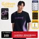 卡賓（CABBEEN）【漸變重工刺繡】男裝 丁達爾暈染短袖T恤高質(zhì)感朋克潮流型男 煤黑色01（寬松版型） L /175/50